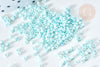 Perles tube verre turquoise clair façon Delica miyuki, Perle rocaille japonaise, perlage tissage, Sachet 8g, X1G7781
