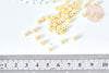 Perles de rocaille verre jaune pastel 4,5mm, perles rocaille pour perlage et création bijoux, lot de 10g G7793-Gingerlily Perles