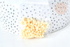 Perles de rocaille verre jaune pastel 4,5mm, perles rocaille pour perlage et création bijoux, lot de 10g G7793-Gingerlily Perles