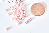 Perles de rocaille verre rose pastel 4,5mm, perles rocaille pour perlage et création bijoux, lot de 10g G7794-Gingerlily Perles