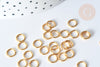 Anneaux ronds acier 304 inoxydable doré dorure ionisée 7mm 18 gauge, fourniture acier, anneaux ouverts sans nickel,anneaux dorés,apprêt doré, lot de 50-G7706-Gingerlily Perles