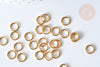 Anneaux ronds acier 304 inoxydable doré dorure ionisée 7mm 18 gauge, anneaux ouverts sans nickel, 50 anneaux, G7706