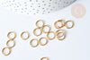 Anneaux ronds acier 304 inoxydable doré dorure ionisée 9mm 18 gauge, fourniture acier, anneaux ouverts sans nickel,anneaux dorés,apprêt doré, lot de 50-G7708-Gingerlily Perles