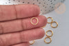 Anneaux ronds acier 304 inoxydable doré dorure ionisée 9mm 18 gauge, anneaux ouverts sans nickel, X50 - G7708