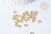 Anneaux ronds acier 304 inoxydable doré dorure ionisée 5mm 18 gauge, fourniture acier, anneaux ouverts sans nickel,anneaux dorés,apprêt doré, lot de 50-G7709-Gingerlily Perles