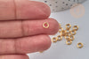 Anneaux ronds acier 304 inoxydable doré dorure ionisée 5mm 18 gauge, fourniture acier, anneaux ouverts sans nickel,anneaux dorés,apprêt doré, lot de 50-G7709-Gingerlily Perles