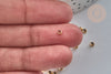 Perle intercalaire ronde acier inoxydable IP 304 doré 3mm, fourniture création bijoux, lot de 100 - G7695-Gingerlily Perles