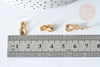 Supports boucles d'oreilles à clip acier 304 inoxydable doré 12mm, création boucle d'oreille non percée, lot de 10 G7860-Gingerlily Perles
