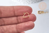 Supports boucles d'oreilles à clip acier 304 inoxydable doré 12mm, création boucle d'oreille non percée, lot de 10 G7860-Gingerlily Perles