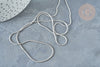 Chaine fine laiton platine serpent 1mm, chaine argentée création bijoux,grossiste chaine, création bijoux,le mètre-G1420
