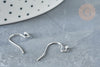 Support boucle crochet acier 304 argenté inoxydable 20-22mm,oreilles percées,sans nickel, X20 G8157