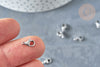 Fermoirs mousquetons acier 304 inoxydable argenté 9mm, fabrication bijoux acier inoxydables, lot de 20, G8151