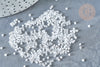 Perles tube blanc opaque façon Delica miyuki, Perle rocaille japonaise mat, perlage tissage, Sachet 8g, X1G8136