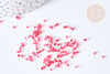 Perles tube rouge effet givré façon Delica miyuki, Perle rocaille japonaise mat, perlage tissage, Sachet 8g, X1 G8133