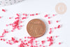 Perles tube rouge effet givré façon Delica miyuki, Perle rocaille japonaise mat, perlage tissage, Sachet 8g, X1 G8133