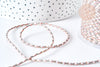 Cordon tressé rose gris fil doré 1.5mm-2mm, cordon pour bijoux,cordon multicolore scrapbooking,corde décoration, longueur 1 mètre G8120