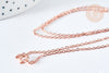 Chaine complète laiton or rose forçat 45cm, collier dorée or rose,X1G8340