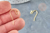 Supports de boucles hameçons laiton doré 22mm, oreilles percées, création bijoux, boucles dorées,lot de 50 G5822