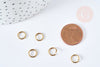 Anneaux ronds laiton brut 6mm, anneaux ouverts pour création bijoux laiton,sans nickel , X5grG8296