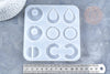 Moule pour fabrication boucles créoles résine, un moule en silicone pour réaliser des bijoux avec inclusion en résine, X1 ,G3363