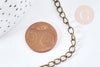 Chaine maille curb fer bronze 6mm,chaine création bijoux vintage, grossiste chaine, 1 metre G8566