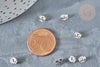 Fermoirs pour Clous acier argenté 304 inoxydable 6mm,Boucles d'oreilles, fermoirs acier platine, X100G8153
