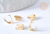 Grande bélière acier doré 7mm,support acier,création bijoux,support Pendentif doré, acier inoxydable,création collier,lot de 5, G6656-Gingerlily Perles