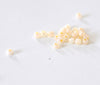 grosses perles rocaille orange clair,fournitures pour bijoux, perles rocaille nude, abricot irisé, creation bijoux,lot 10g,diamètre 4mm-G453