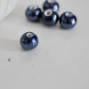 perles ronde porcelaine bleu irisé, fournitures créatives, perle ronde bleu canard, porcelaine bleue, création bijoux, Lot de 5, 1cm-G1162