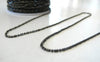 Chaine boule bambou metalgun, chaine bijou,chaine noire, création bijoux, grossiste chaine,creation bijou,1.5mm,1 metre,G2455