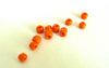 grosses perles rocaille orange,fournitures pour bijoux, perles rocaille, orange opaque, lot 10g, diamètre 4mm -G187