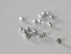 grosses perles rocaille argent,fournitures pour bijoux, perles rocaille argent, argent opaque,création bijoux,lot 10g, diamètre 4mm, G5401
