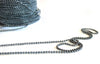 Chaine boule argent vieilli, chaine bijou, création bijoux,chaine boule,sans nickel, grossiste chaine,1.5mm, 1 metre-G1772