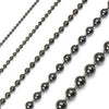 Chaine boule metalgun,chaine bijou,chaine noire,chaine au metre,création bijoux, grossiste chaine,1.5mm, 5 metres-G628