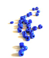 grosses perles rocaille bleu roi,fournitures pour bijoux, perles rocaille bleues, bleu roi opaque, lot 10g, diamètre 4mm -G185