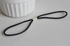 attache cordon en élastique nylon noir, fourniture cheveux,headband élastique,bandeau pour cheveux, fabrication headband, 18cm, lot de 2-G23