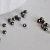 Perles intercallaires noires métalgun, fournitures créatives, perles metalgun, fournitures noires,création bijoux, 10 grammes, 3mm,G2441