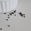 Perles intercallaires noires métalgun, fournitures créatives, perles metalgun, fournitures noires,création bijoux, 10 grammes, 3mm,G2441