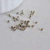 Perles intercallaires platine, perles argent, création bijoux, laiton argenté,perle ronde argent,10 grammes, 3mm,G2603