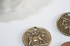 médailles romaines bronze, fourniture créative, pendentif bronze, création bijoux, médaille bronze, apprêts bronze, 1.9cm, lot de 5-G1218
