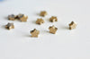 Breloques intercalaires étoileslaiton brut doré,fournitures pour bijoux,sans nickel, breloques laiton brut,etoile,8mm, lot de 10-G1581