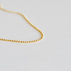 Chaine boule dorée 16k, fourniture créative, chaine bijou,or véritable, création bijoux, grossiste chaine,1.5mm, 1 metre-G931