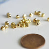Perles intercalaires laiton doré 18k, perles dorées, création bijoux,fournitures créatives,perles relief, les 10,4mm G307