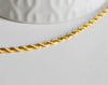 Chaine complète acier dorée 14k torsadée,collier doré,sans nickel,chaine fantaisie,acier doré,chaine complète,2.5mm,50cm-G1474