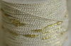 Cordon blanc-crème or, fabrication bijoux,création bijoux,ruban mariage,fourniture créative,Largeur 1.5mm,longueur 1 mètre- G5070