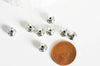 Perle intercalaire argent gravé, fournitures créatives, perles argent, création bijoux,rondelles, perles intercallaires,lot de 10, 8mm-G1681