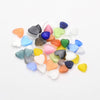 Cabochon verre coeur, fournitures créatives,cabochon multicolore, cabochon cœur,,création bijoux, taille 8 à 14mm,les 20, 50 ou 100-G2286-Gingerlily Perles