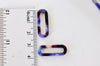 Pendentif ovale écaille bleu acétate 30mm,perle acétate,création bijoux,perles plastique,connecteur plastique,lot de 2,G1338