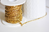 Chaine acier dorée 14 carats figaro, fournitures créatives,chaine acier, chaine dorée,chaine plaquée or,création bijoux, 1 metre,5.5mm-G2105