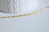 Chaine acier dorée 14k singapour,chaine collier,sans nickel,chaine fantaisie,acier chirurgical hypoallergenique,2mm,1 metre G310